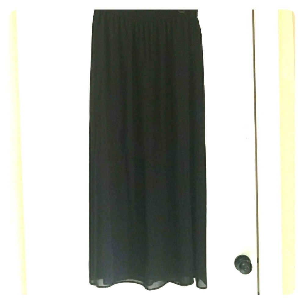 Black maxi skirt